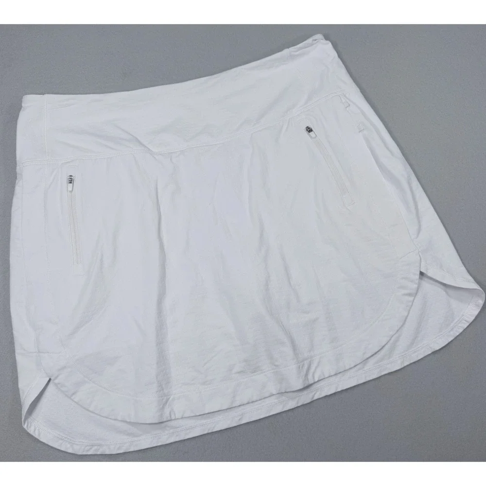 IBKÜL Women's White Performance Golf Skort Size XL Icefil Sun Protection UV 50+
